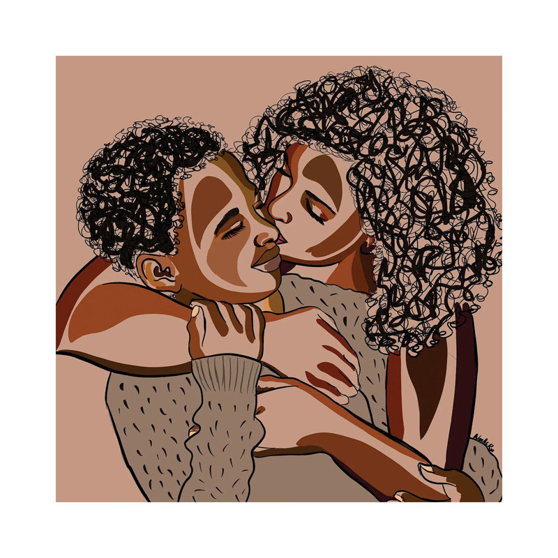 Mommy & Me V by NoelleRx - Wrapped Canvas Print, 93.98 cm H x 93.98 cm W x 1.91 cm D