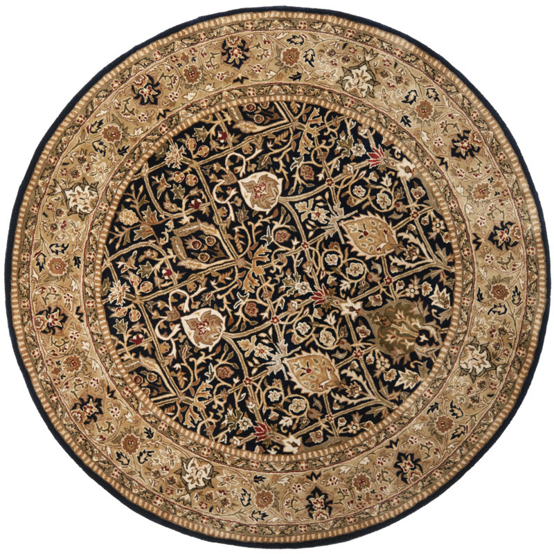 Evie New Zealand Wool Oriental Rug, Round 8'