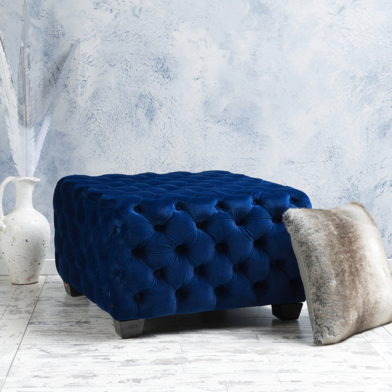 OTTOMAN, Velours bleu marine