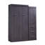 Lit escamotable polyvalent avec garde-robe et tiroirs intégrés, pliable dans une armoire pour une utilisation optimale de l'espace et une vie multifonctionnelle