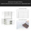 Armoire de rangement pour garde-manger, armoire-buffet moderne avec huche, armoire à nourriture avec portes et tablettes, support à vin pour la salle à manger, blanc