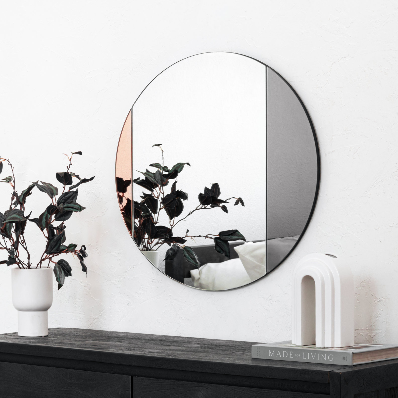 Namaste Accent Mirror, 23.75" x 23.75", Rose Gold, Smoke