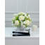 White Silk Rose Peony Centerpiece in Vase
