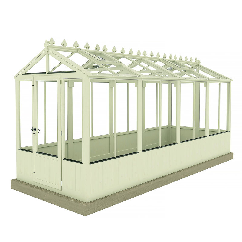 Holkham 16 ft x 6 ft Greenhouse, Green