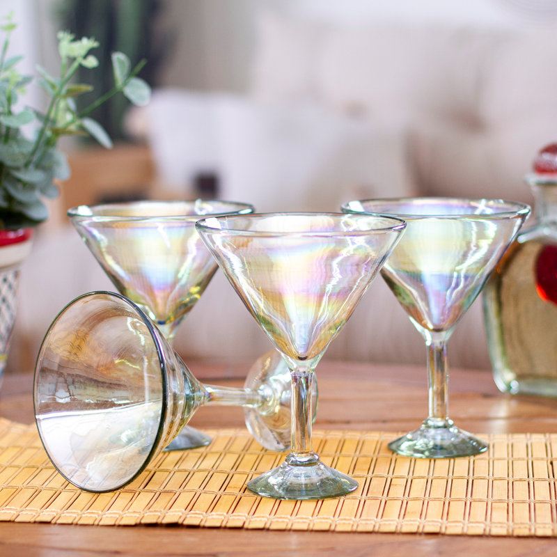 Ensemble de 4 verres à martini soufflés à la main Ammarah Glamour