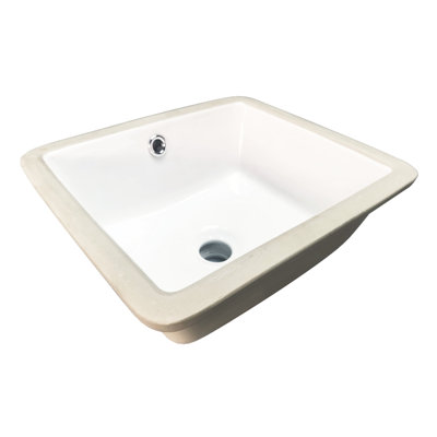 Kingston Brass Linna 14-Inch Ceramic Square Undermount Bathroom Sink