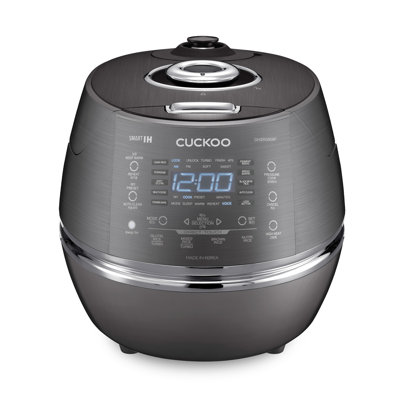 CUCKOO 6-Cup Induction Heating Pressure Rice Cooker with Nonstick Inner Pot, 21 Menu Modes, Fuzzy Logic Tech, 3 Voice Guide, Auto Clean (Dark Grey) CRP-DHSR0609FD