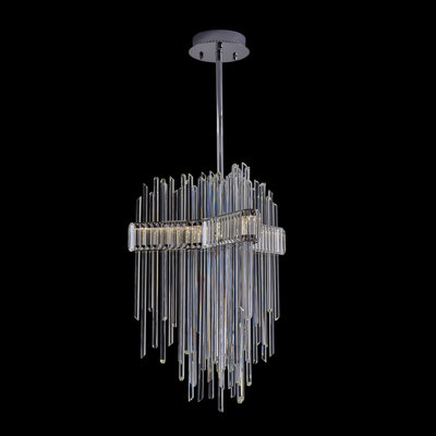Piovere 1 LT Chrome/Clear Chandelier Allegri