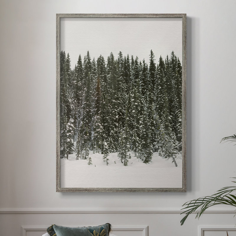 Christmas Tree Forest Framed Print - Solid Wood