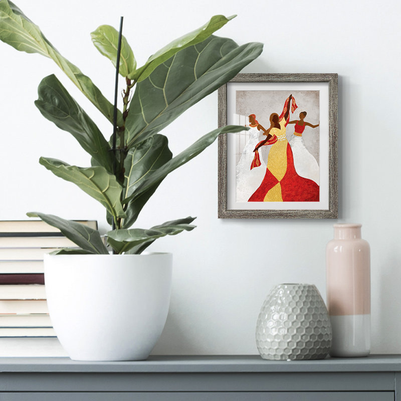 Golden Celebration -Framed Print, Distressed, 19.5" H x 16.5" W