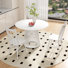 Ensemble de salle à manger moderne - table ronde en bois avec base à lattes et chaises Windsor - ensemble de cuisine 3/4 pièces