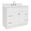 Meuble-lavabo sur pied simple 42 po avec plateau en quartz Abell-94003712