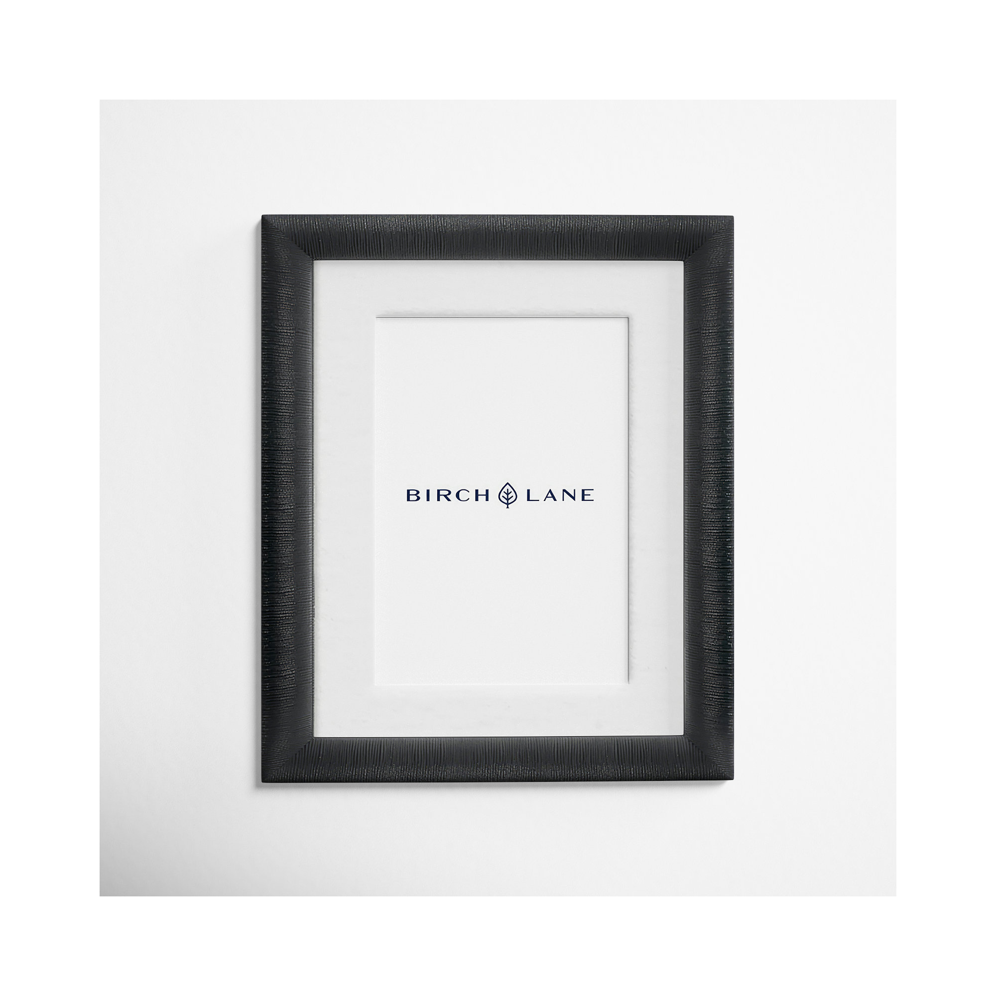 Chopra Wood Picture Frame with Mat, 4" x 6", Black