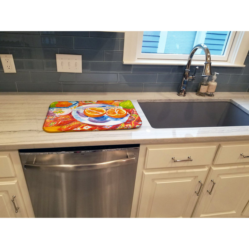 Tapis oranges de floride tranchés pour un tapis de séchage au déjeuner