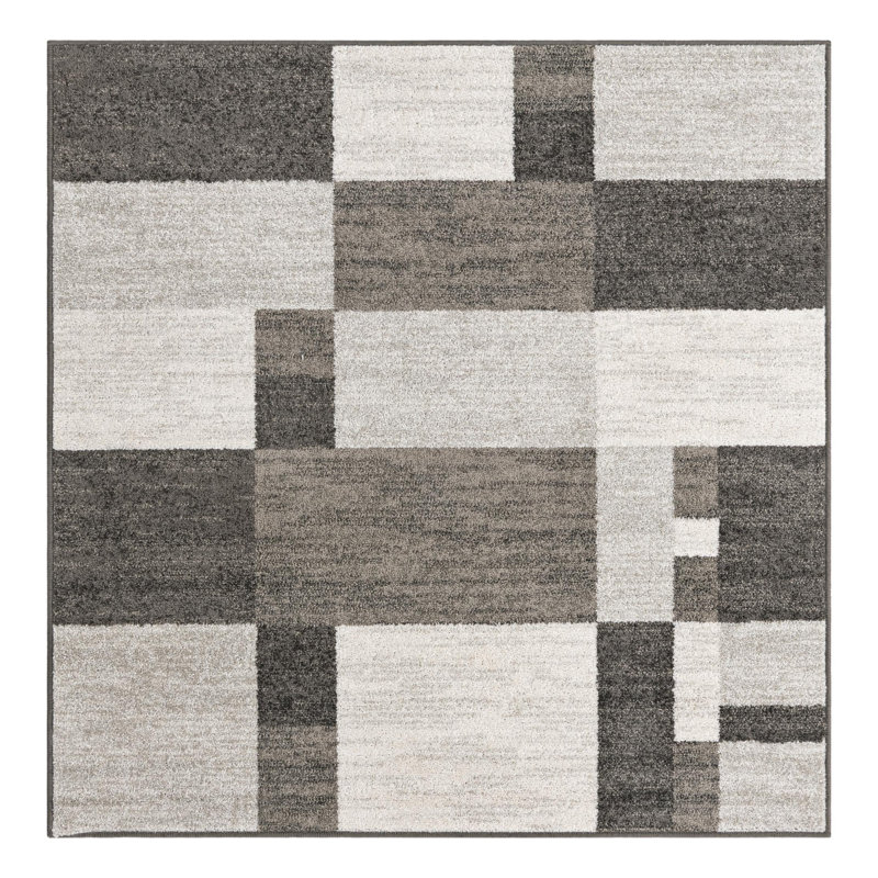 Harender Geometric Indoor Rug, Square 5'3"