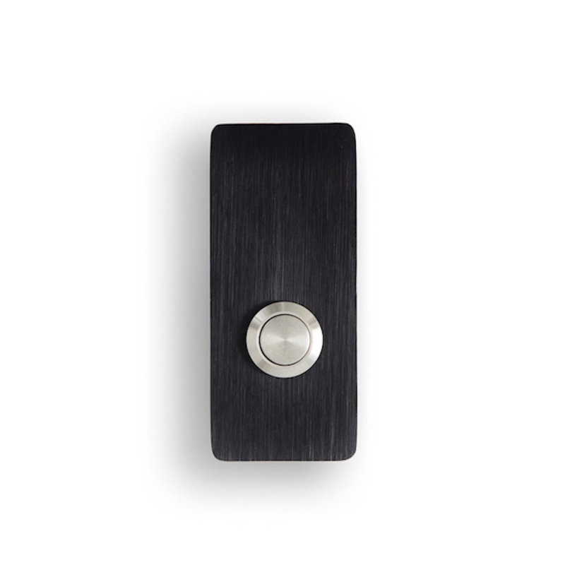 Push Button Doorbell, Black
