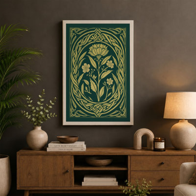 Art Nouveau Bloom Botanical - Wrapped Canvas