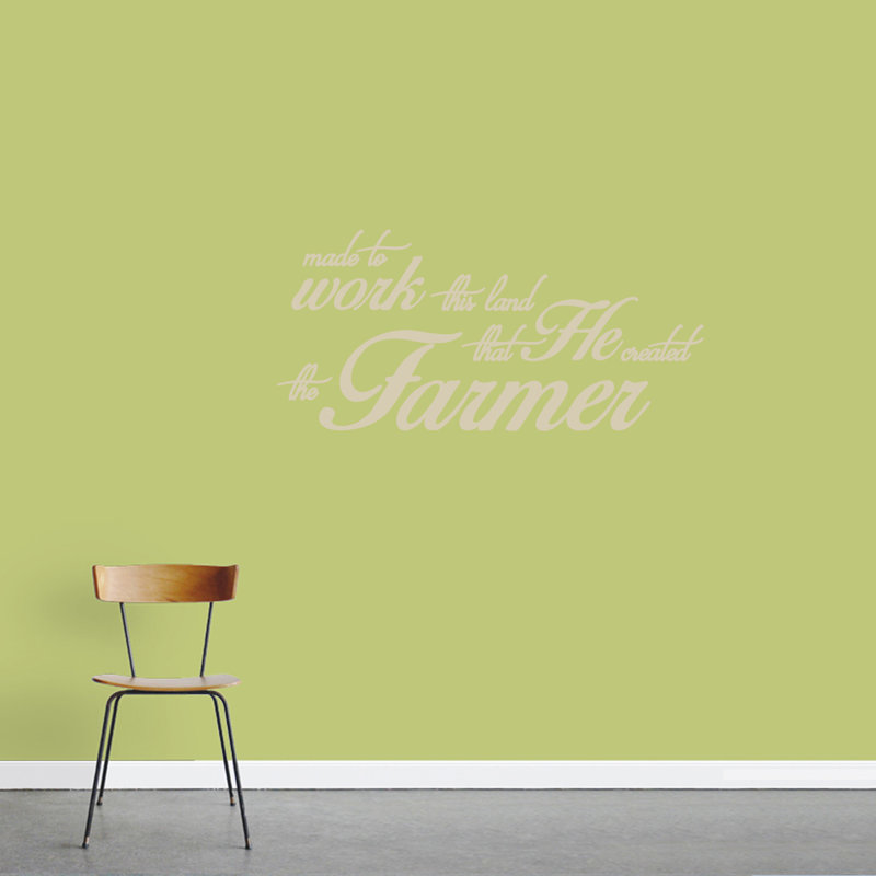 Décalcomanie murale « the agriculteur quote », Beige