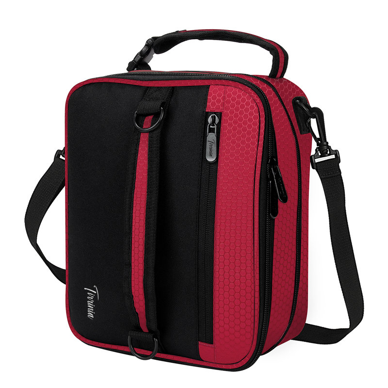 Sac fourre-tout isolant et extensible Tirrinia avec bandoulière, Rouge
