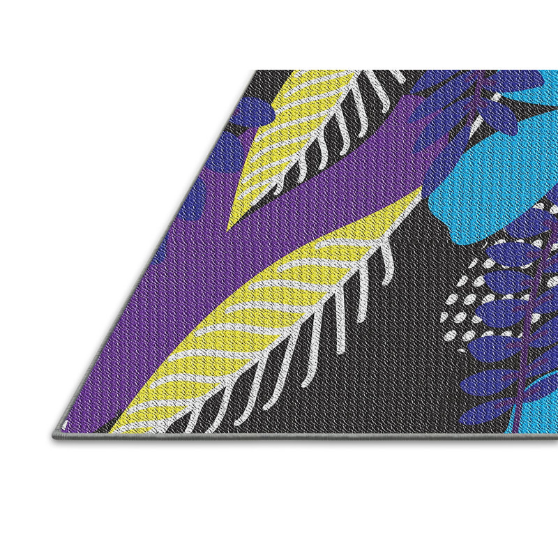 Tapis bleu/violet/jaune, Rectangle 4 pi x 6 pi