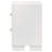Copper White 2-Drawer Rectangular Nightstand With Bar Handle Pulls