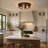 Industrial Round Cage Flush Mount Ceiling Light
