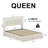 Munachi Upholstered Panel Bed Frame with Headboard Adjustable, Platform Bed Frame with LED Lights Headboard & 4 Drawers, Easy Assembly, No Box Spring Needed-965521427-965521429