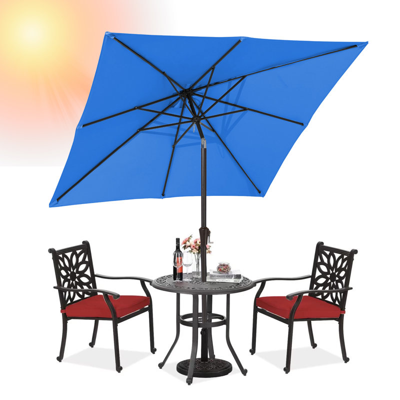 Parasol carré 7,5 x 7,5 pi, Bleu