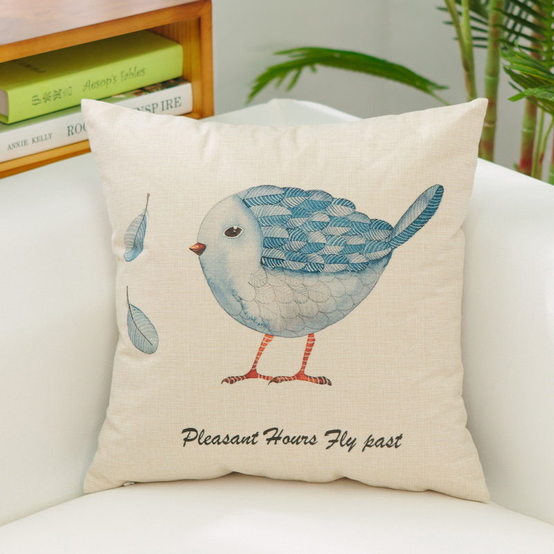 Nature Love Linen Reversible Throw Pillow