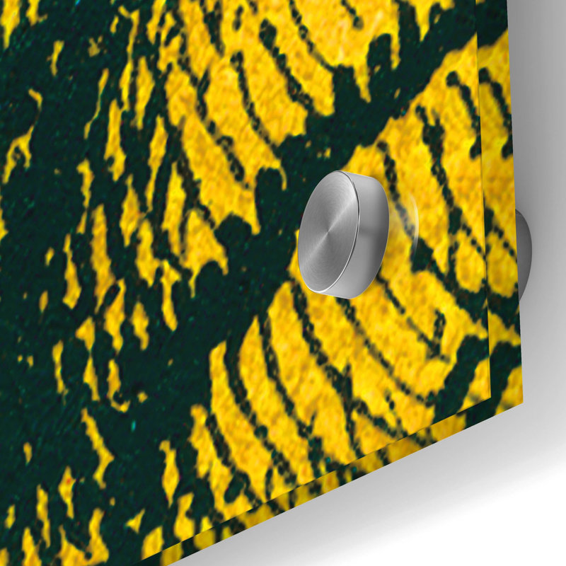  «Jungle Flair 2» par Wild Apple Portfolio, art mural en verre, 36 po x 36 po, H 36 po x l 36 po