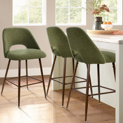 Berneta 26" H Upholstered Counter Stools (Set of 2)