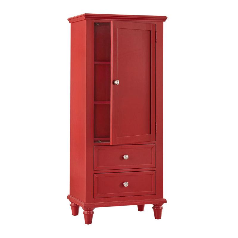 Jazmond 26 " W Solid Wood Armoire, Samba Red