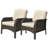 Kanijah Premium All-Weather Wicker 4 - Person Patio Conversation Set with Cushions-1115876697-1115876774