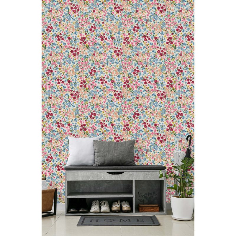 Floral Tile, Vinyl, 18.75" L x 25" W