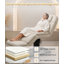 Table de massage électrique professionnelle à 3 moteurs pour spa avec hauteur réglable, dossier et repose-pieds, commandes pour les mains et les pieds, lumière DEL