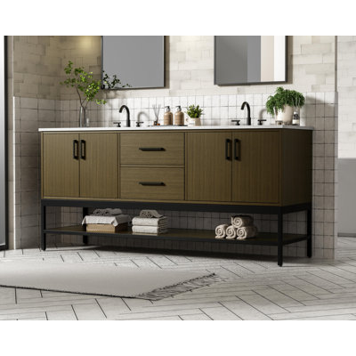 Meuble-lavabo double 72 po