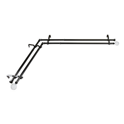 Ernberg Adjustable 28'' to 48'' 0.81'' Double Curtain Rod