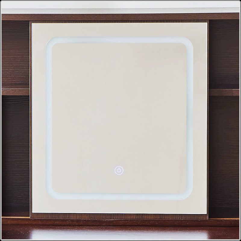 Ensemble de coiffeuse élégant avec miroir lumineux réglable 3 modes, coiffeuse moderne avec grandes tablettes et tiroir