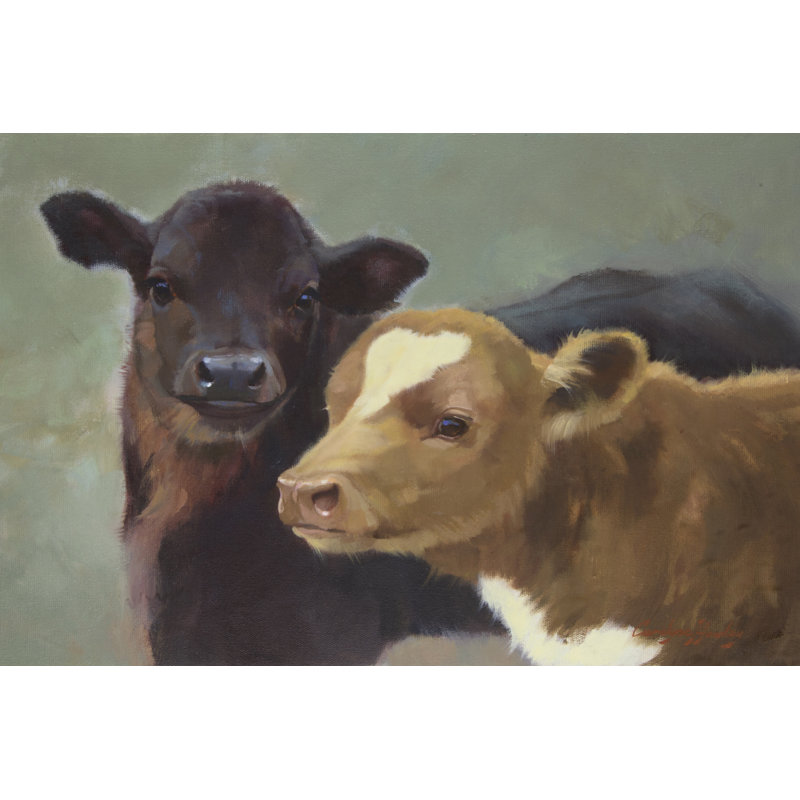 «Farm Pals II», peinture sur toile, H 8 po x l 12 po