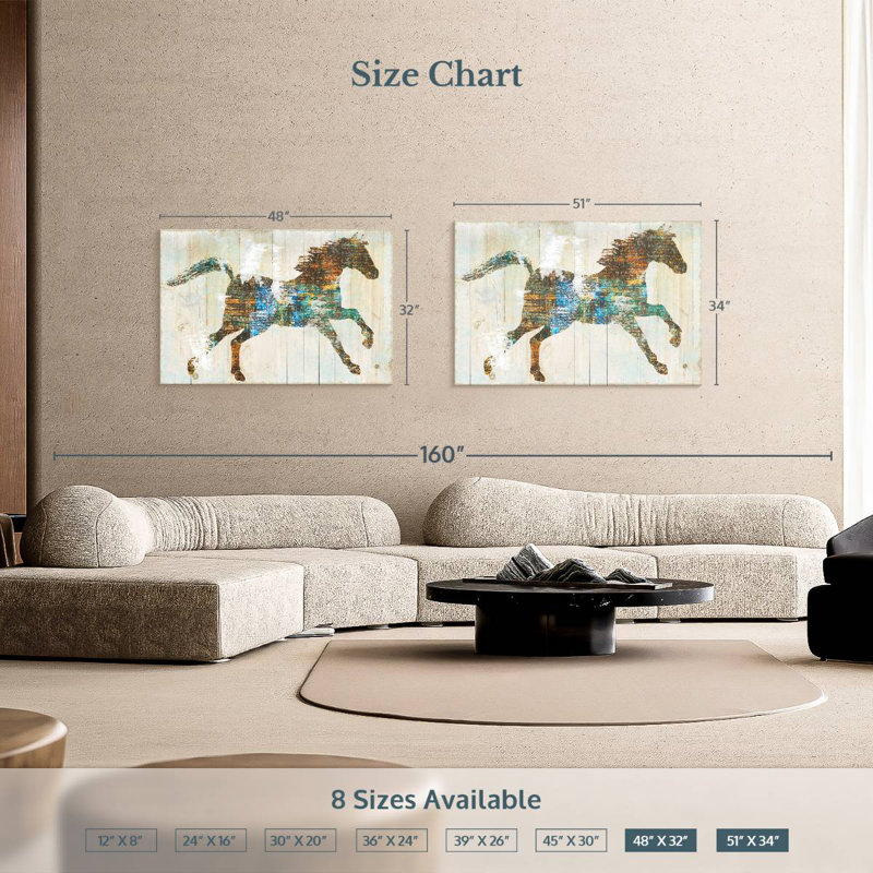 Cheval Brampt Free Spirit, H 34 po x l 51 po