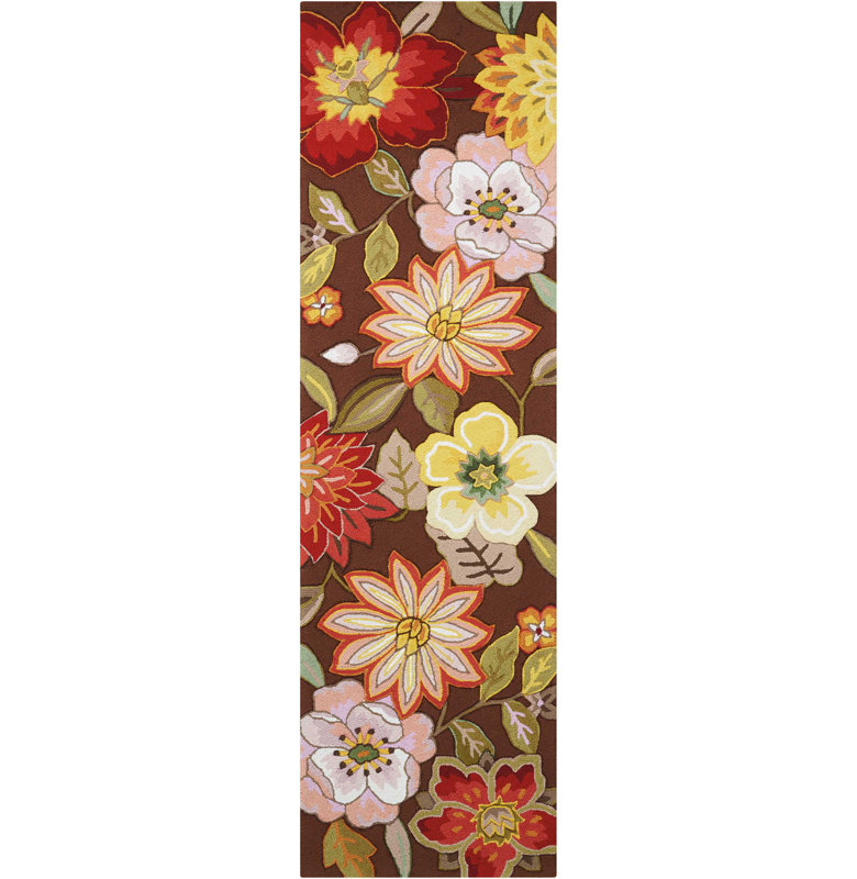 Floral Hand Woven Area Rug, Runner 69 x 244cm