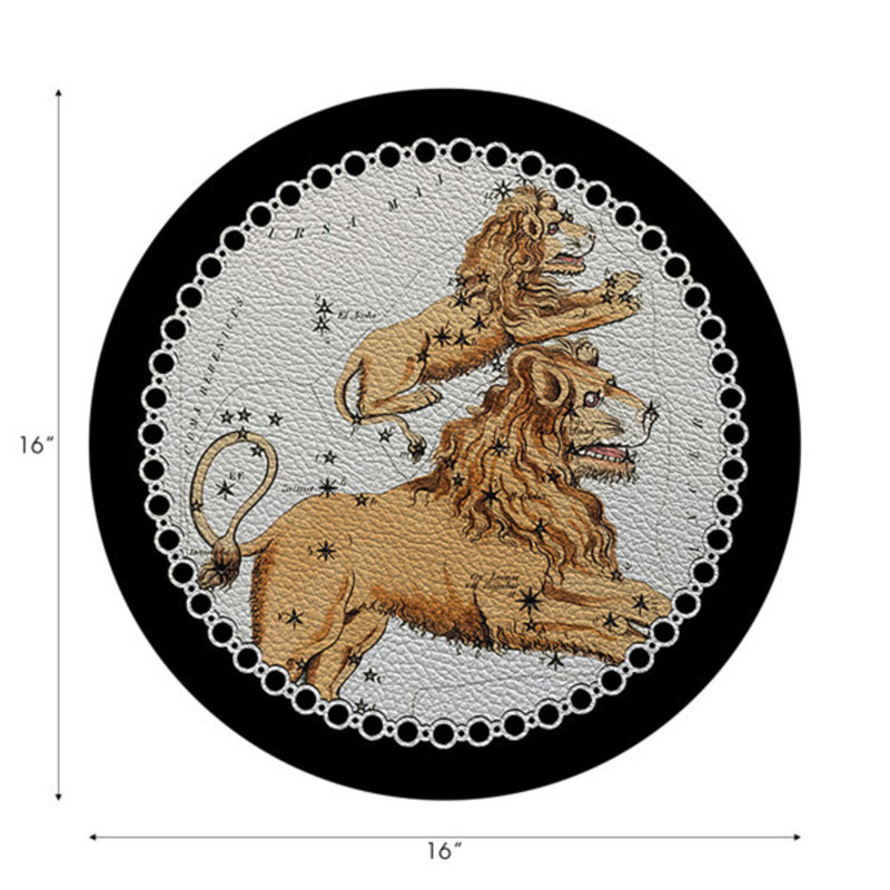 Napperon Zodiac Leo, Noir