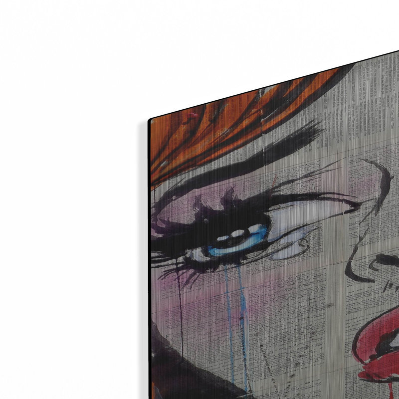 «Retro Pop Tears» par Loui Jover, art mural en métal, H 36 po x l 24 po