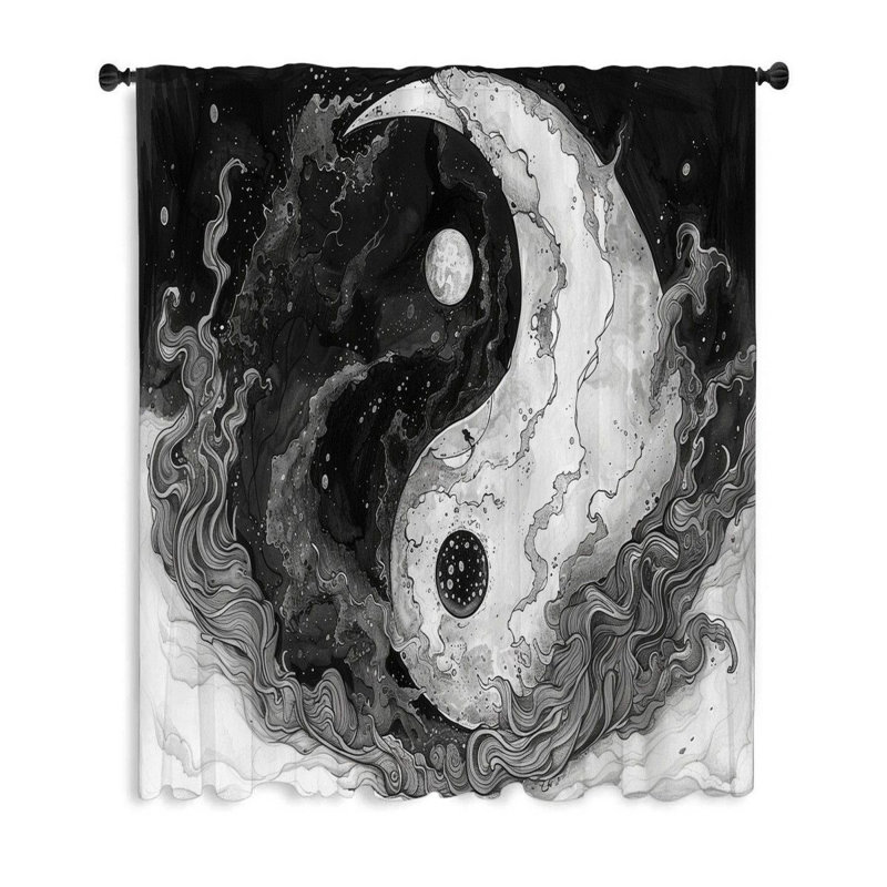 Rideau transparent en polyester Melaynie, L 50 po x L 96 po