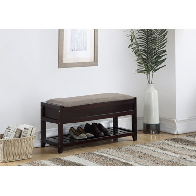 Banc avec rangement pour chaussures, espresso