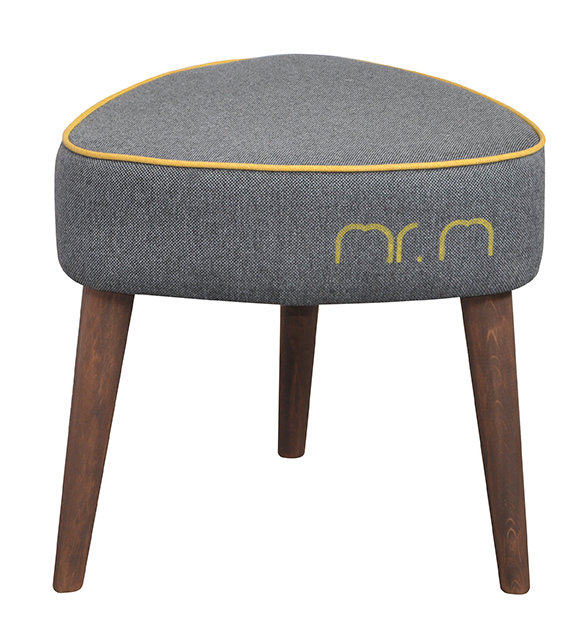 Manufactured Wood Accent Stool, Graphite/Yellow