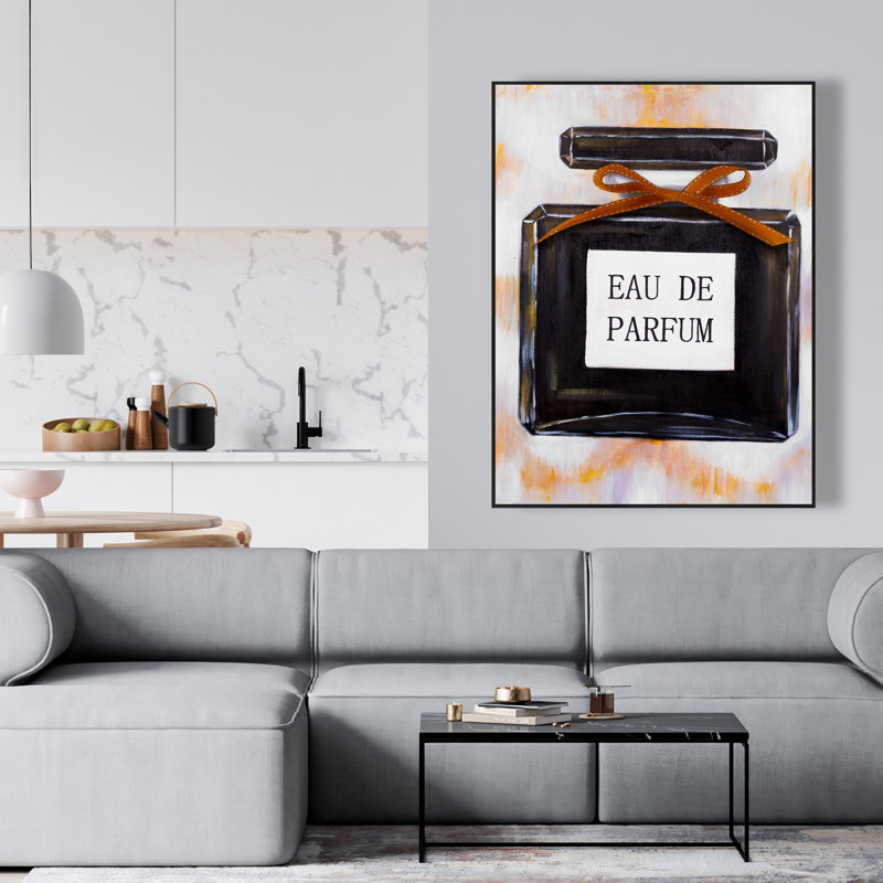 Perfume Framed Canvas - Elegant Home Decor Art Piece