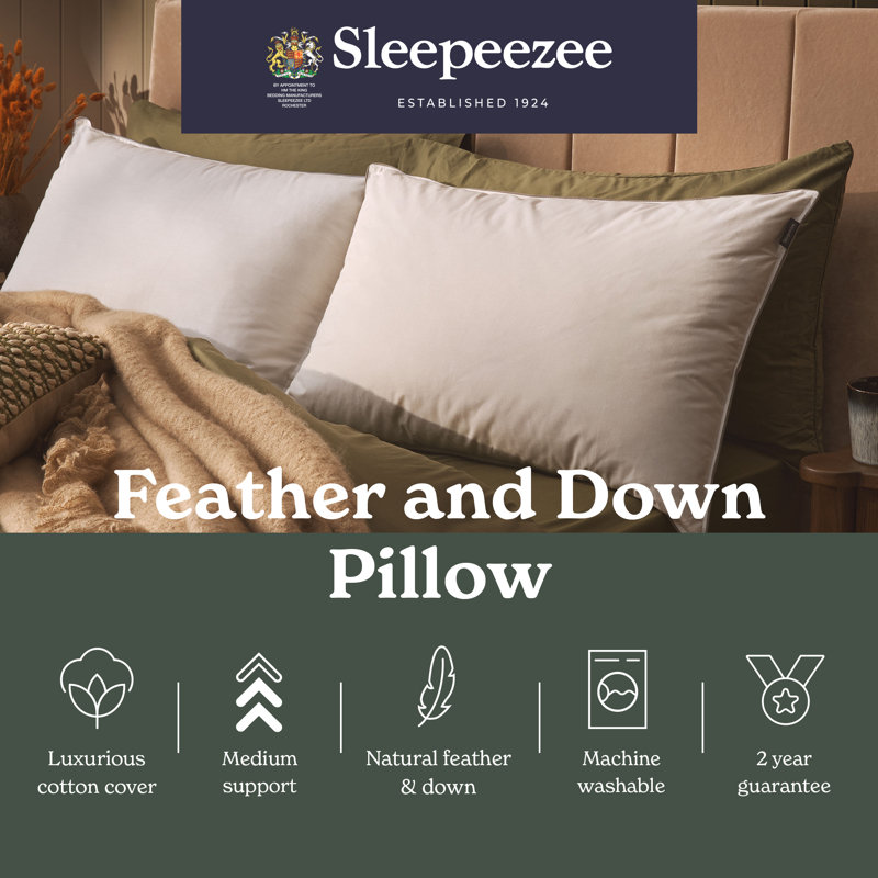 Sleepeezee Natural Feather and Down Pillow