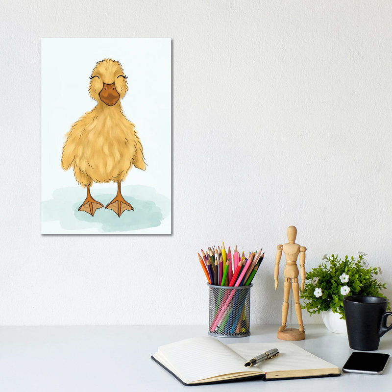 Baby Duck 1 Piece Wrapped Canvas Wall Art, 20.32 cm H x 30.48 cm W