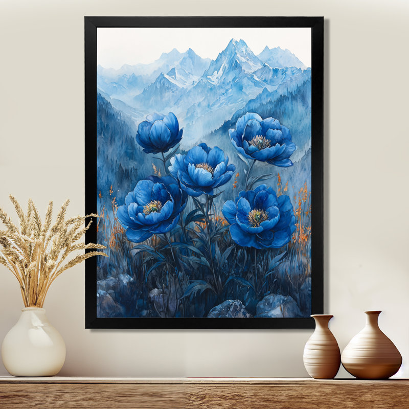 Bardon - Floral Canvas Art Print, Noir, noir, noir, noir, Reproduction encadrée d'une seule photo, H 20 po x l 12 po